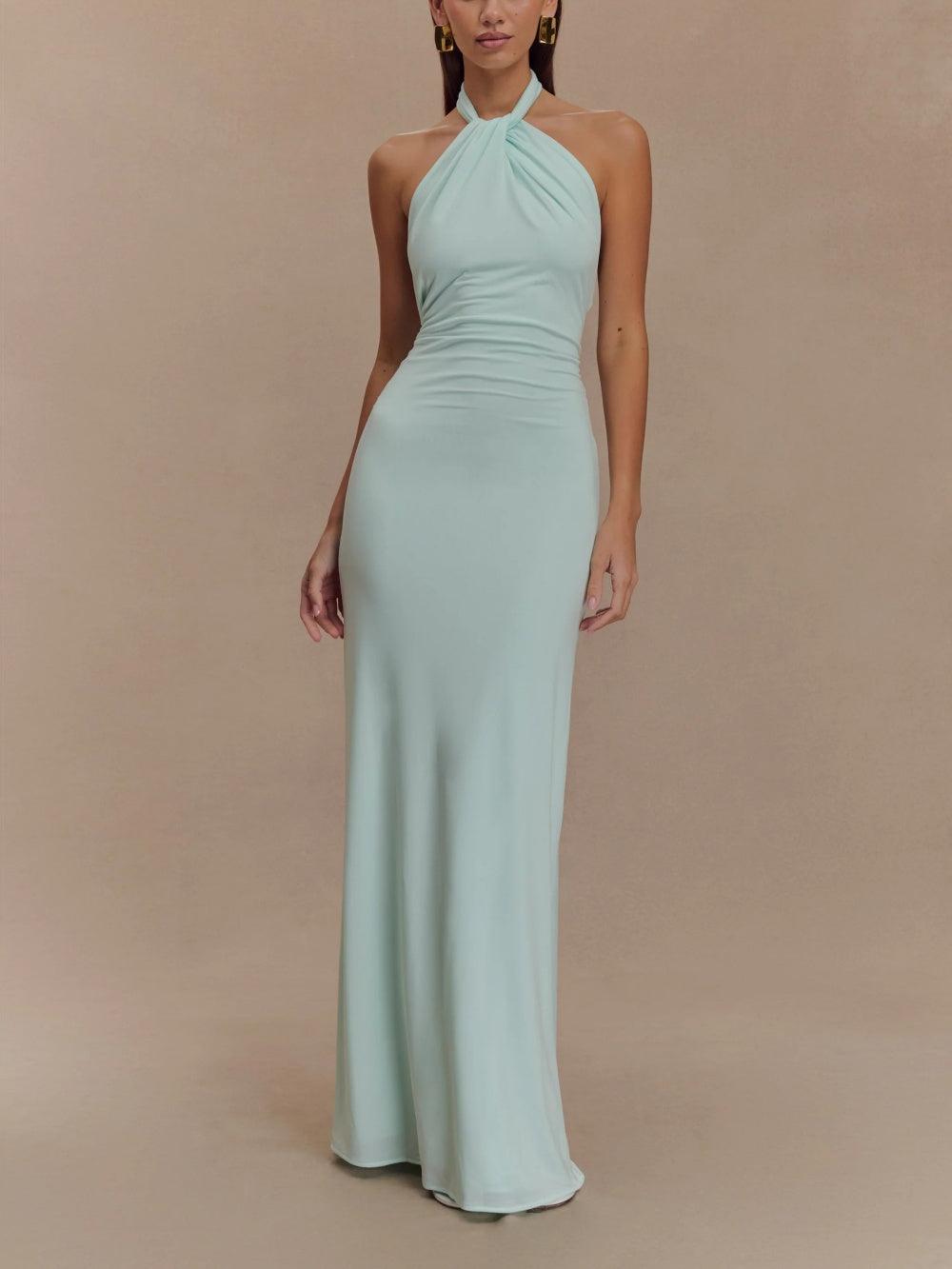 Lange jurk met halflange mouwen en elegante stijl voor speciale gelegenheden