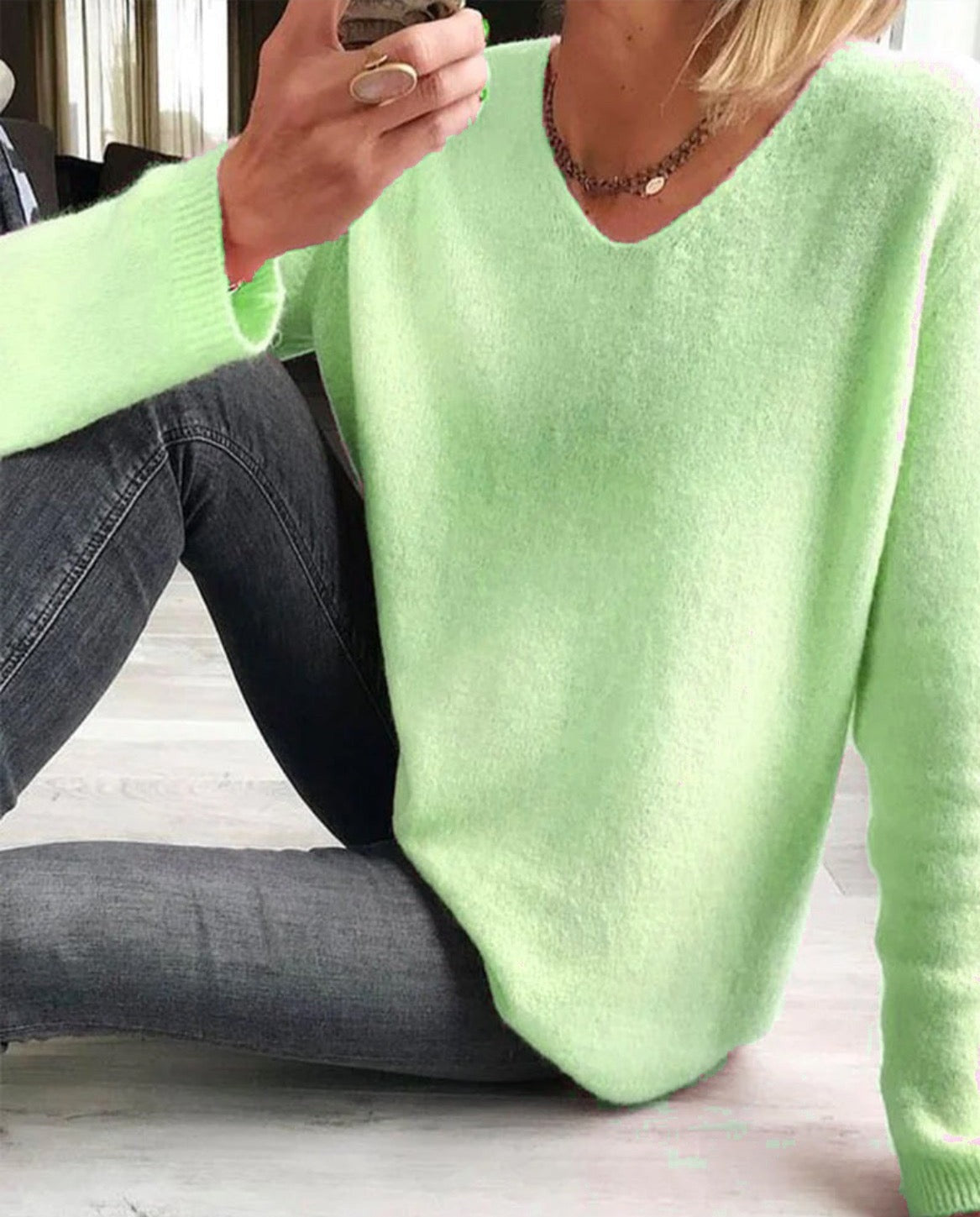 Mila | Dames trui met lange mouwen, effen, chic en comfortabel