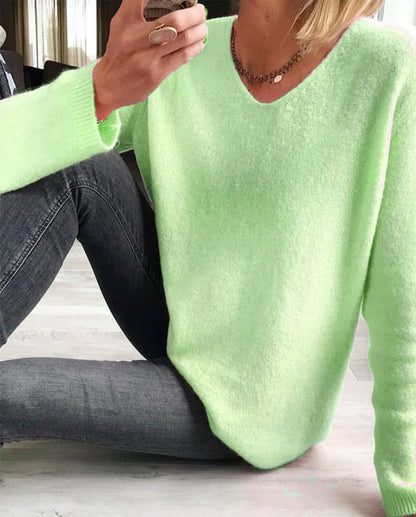 Mila | Dames trui met lange mouwen, effen, chic en comfortabel