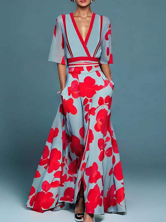 Elise™ Elegante Bloemen Portemonnee Jurk