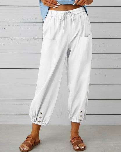 Wijde broek met hoge taille