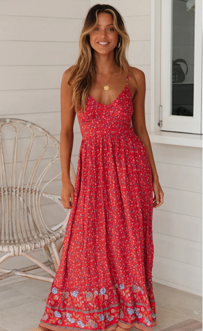Bohème strapless jurk