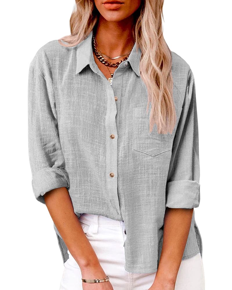 Elisa | Stijlvolle Lange Mouwen Blouse Praktisch en Elegant