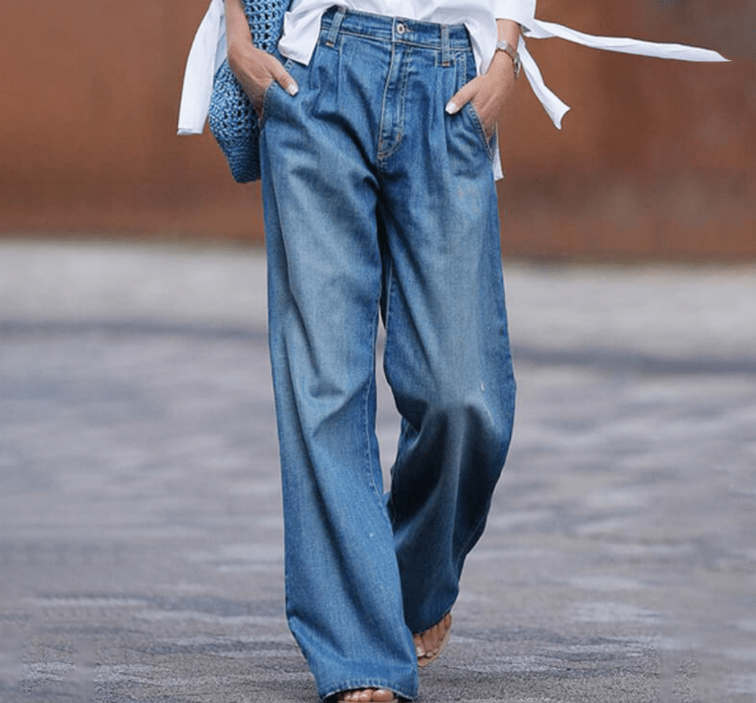 Wijde denim jeans voor dames