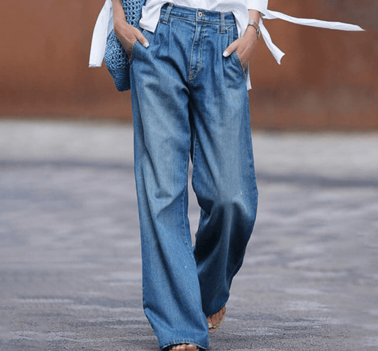 Wijde denim jeans voor dames