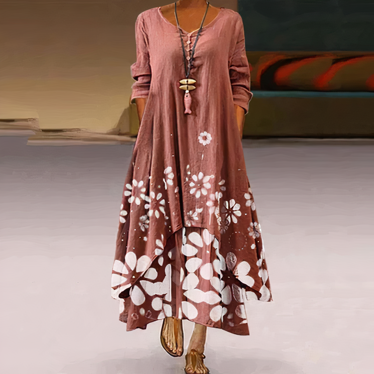 Eloria - Elegante katoenen jurk