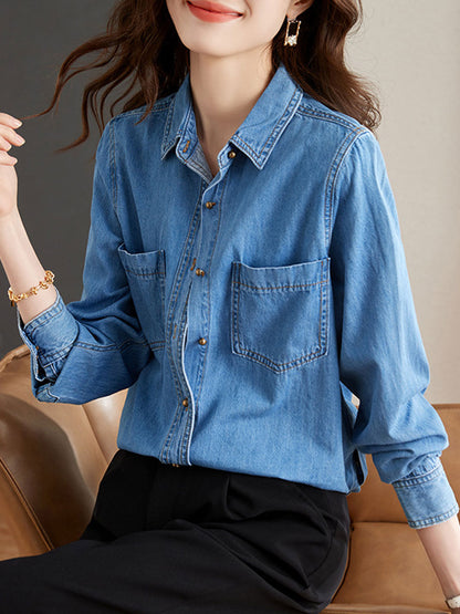Fabianne Shirt | Casual Denim Shirt Met Lange Mouwen