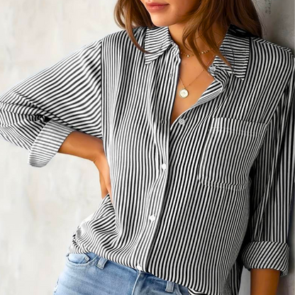 Hailey | Comfortabele Klassieke Blouse met Knopen voor Dames
