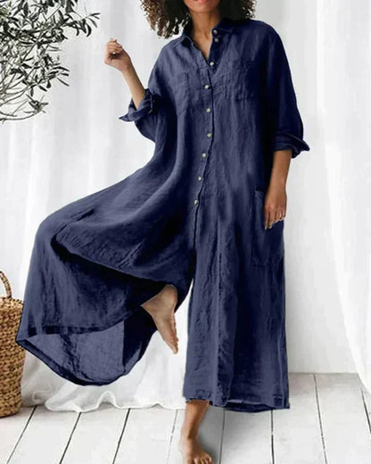 Camille - Super stijlvolle linnen jumpsuit voor dames