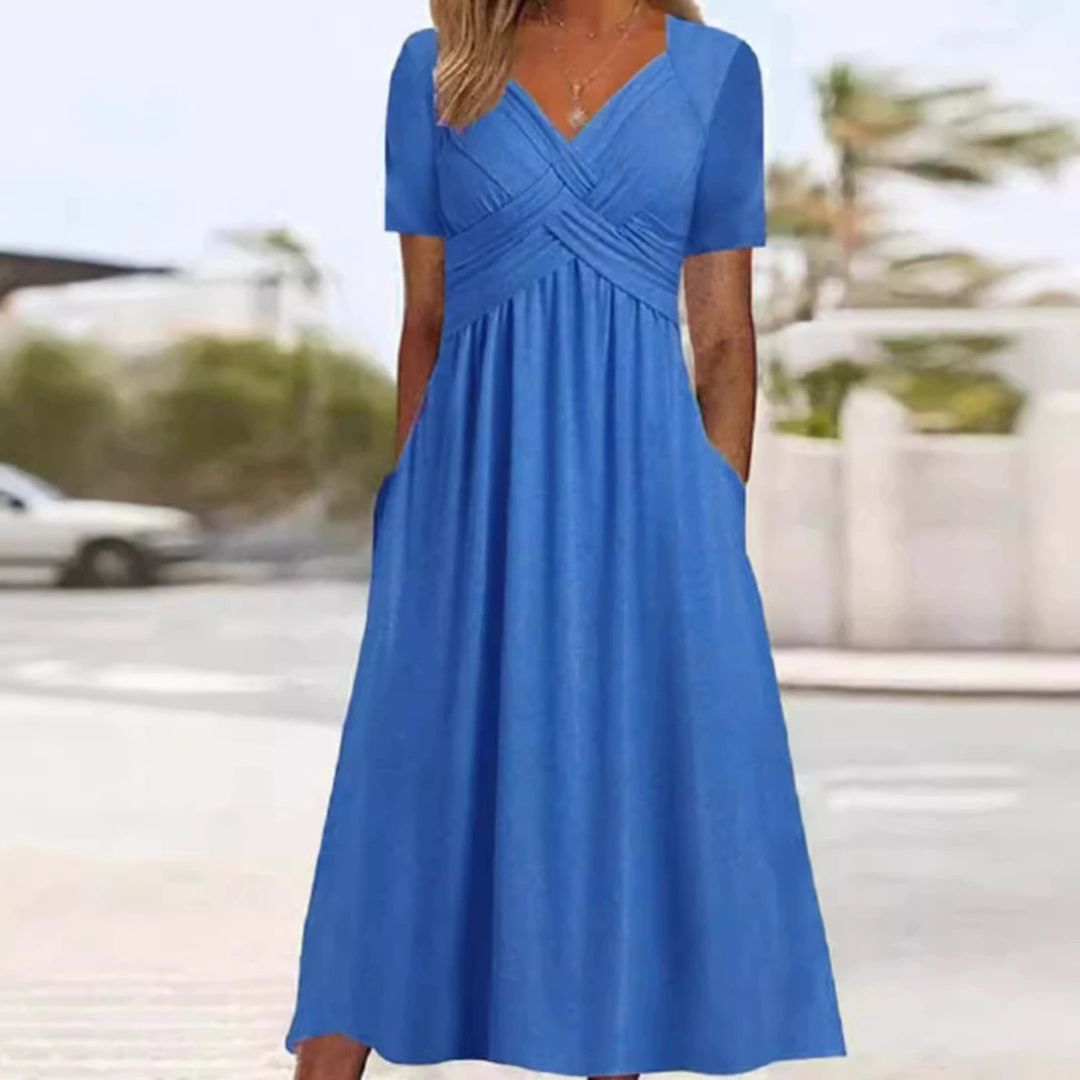 Arctovia™ elegante comfortjurk met een flatterend silhouet.
