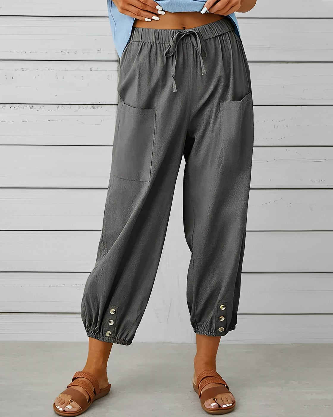 Wijde broek met hoge taille