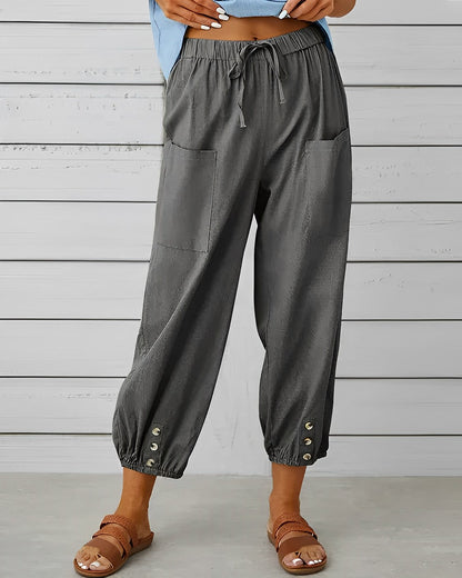 Wijde broek met hoge taille