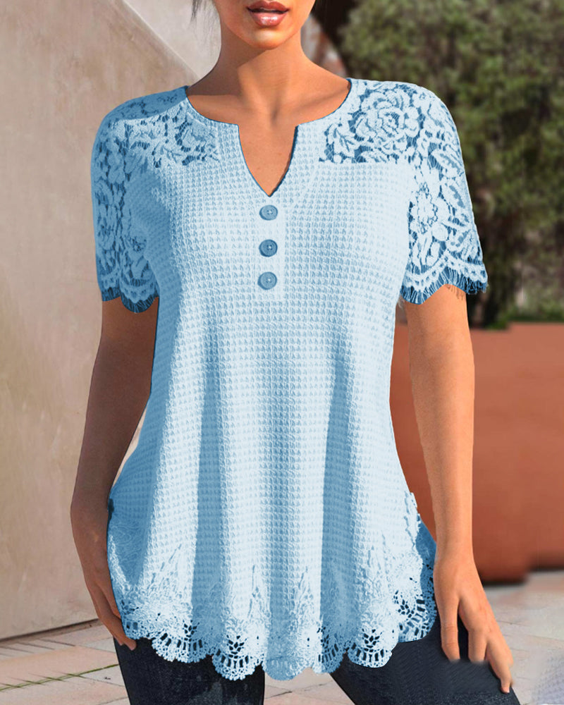 Gestructureerde kanten blouse