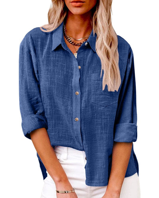 Elisa | Stijlvolle Lange Mouwen Blouse Praktisch en Elegant