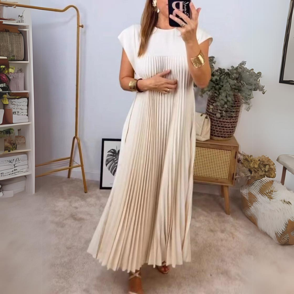 Lichte en elegante geplooide jurk
