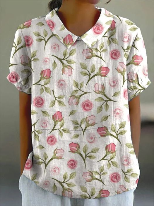 Eleanor - Bloemen Shirt voor Dames - Fris & Lichtgewicht