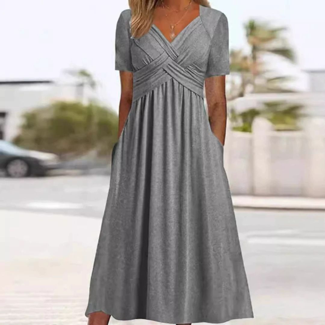 Arctovia™ elegante comfortjurk met een flatterend silhouet.
