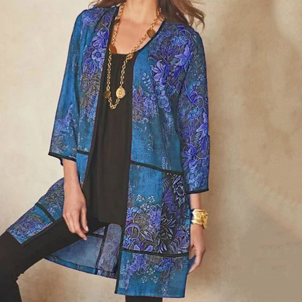 Wanda Blouse | Lange Blouse met Bloemenprint
