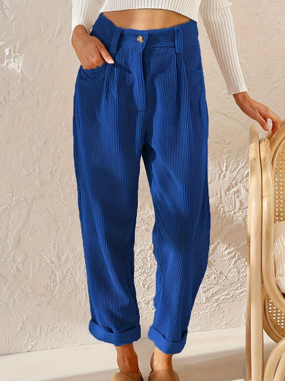 Cropped Corduroy Broek voor Dames