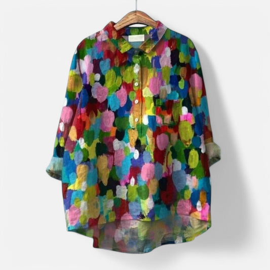 Elegante bloemenblouse met een vleugje gratie