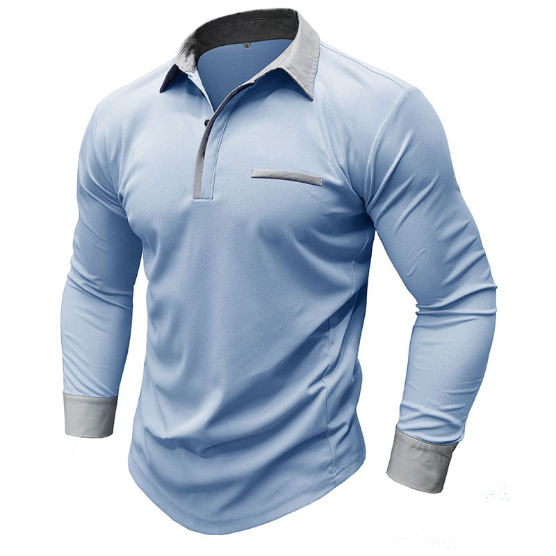 Branislav | Herenpoloshirt met lange mouwen en revers