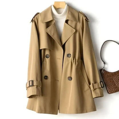 Zenvorin™ Elegante Trenchcoat met dubbele knoop