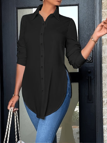 Wendaya Blouse | Split Knoop Hemd