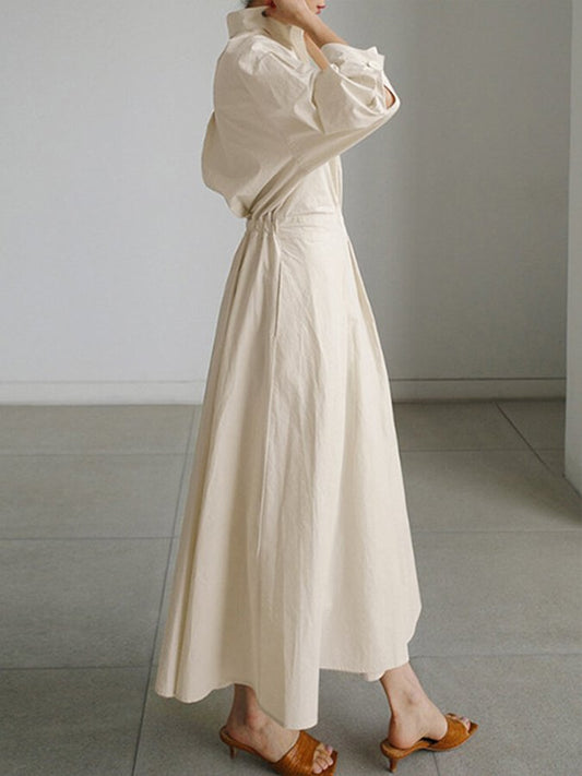 Elegante maxi-jurk met verfijnde plooien