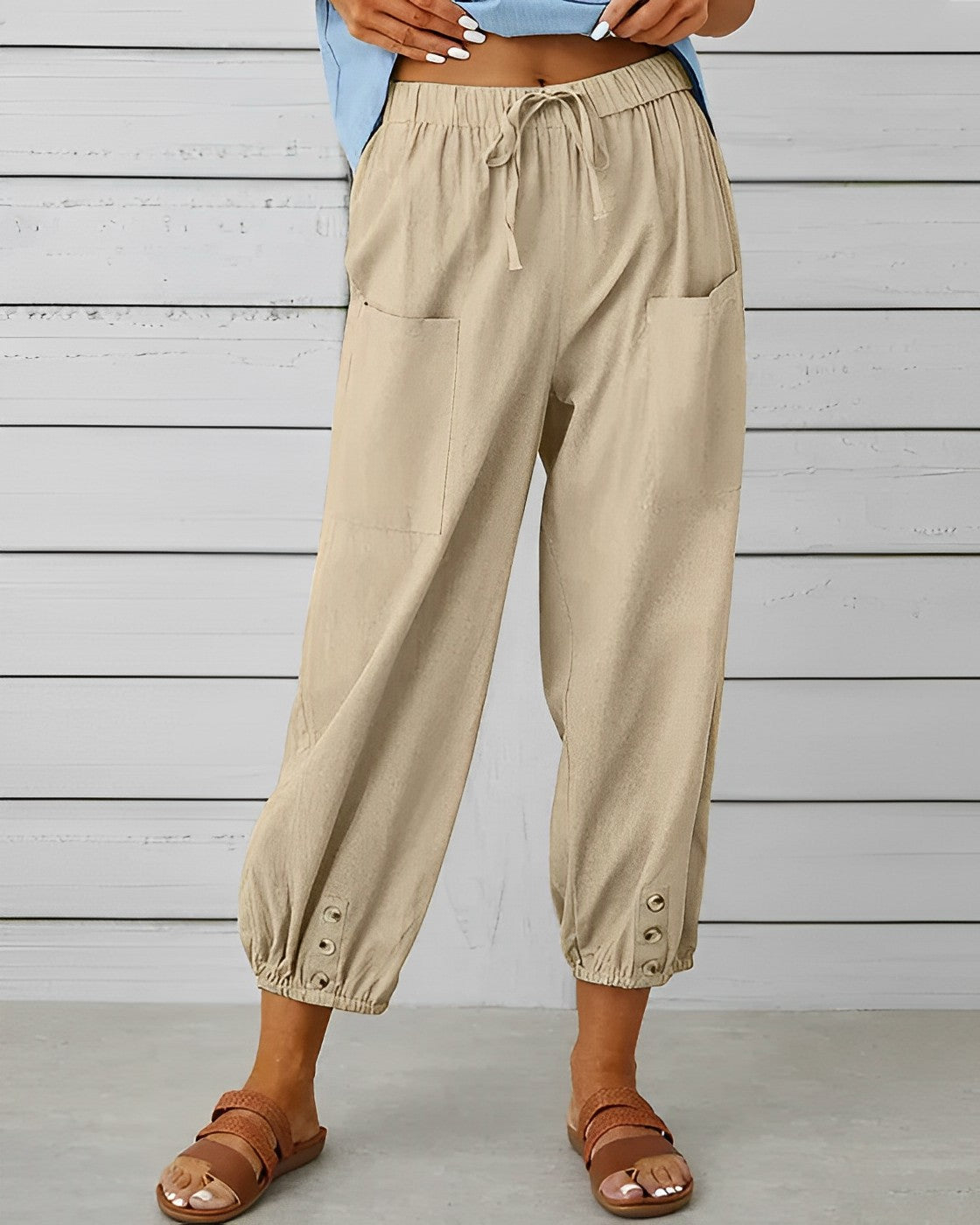 Wijde broek met hoge taille