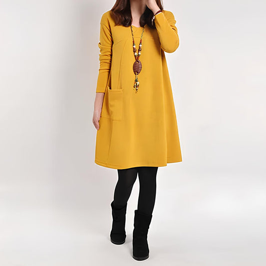 Diana™ Elegante jurk met één zak