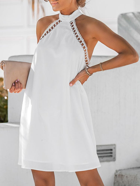 Witte kanten mini jurk