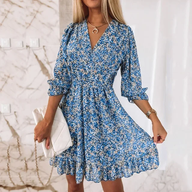 zomerjurk met bohemian print voor dames