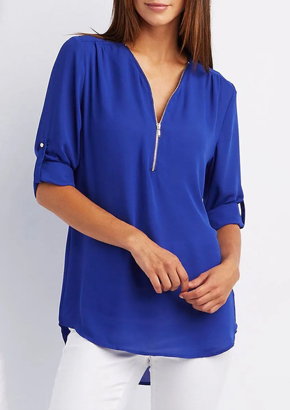 Leona | Elegante V-Hals Blouse voor Dames