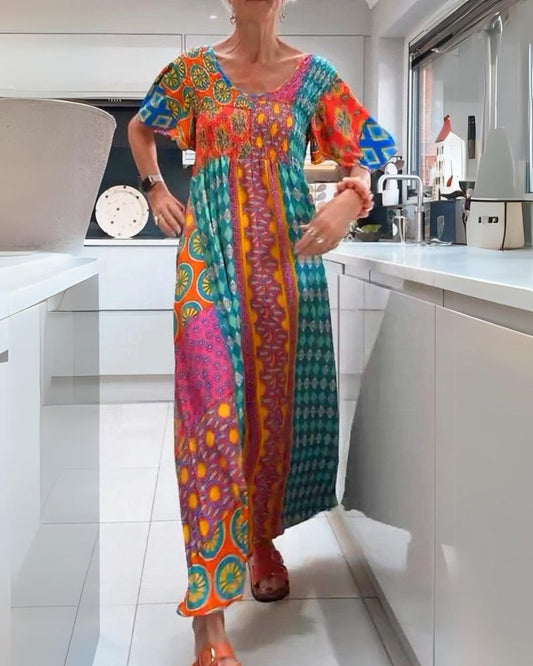 Boheemse jurk met paisleymotief