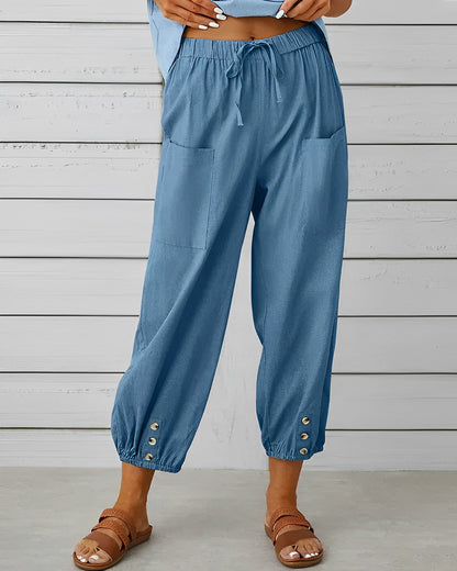 Wijde broek met hoge taille