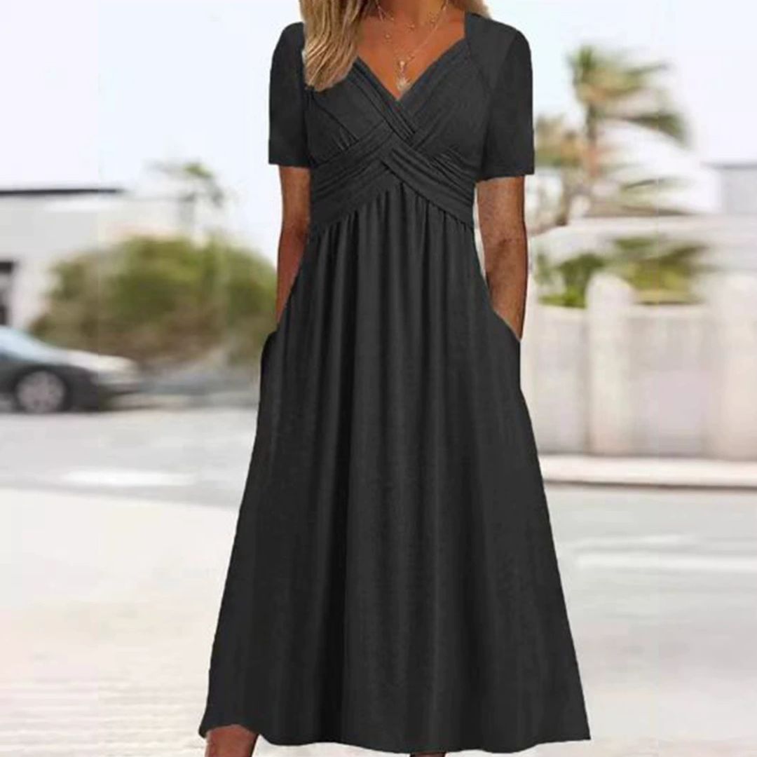Arctovia™ elegante comfortjurk met een flatterend silhouet.