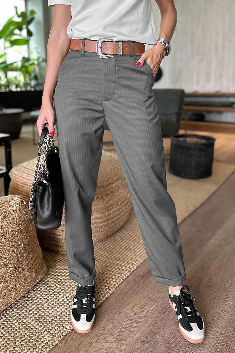 Sylvara™ Elegante Gestreepte Pantalon