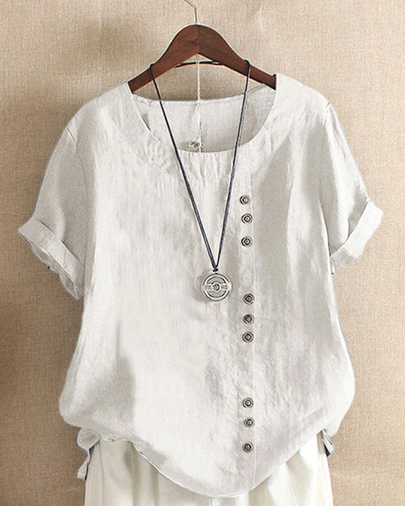 Dames blouse met korte mouwen
