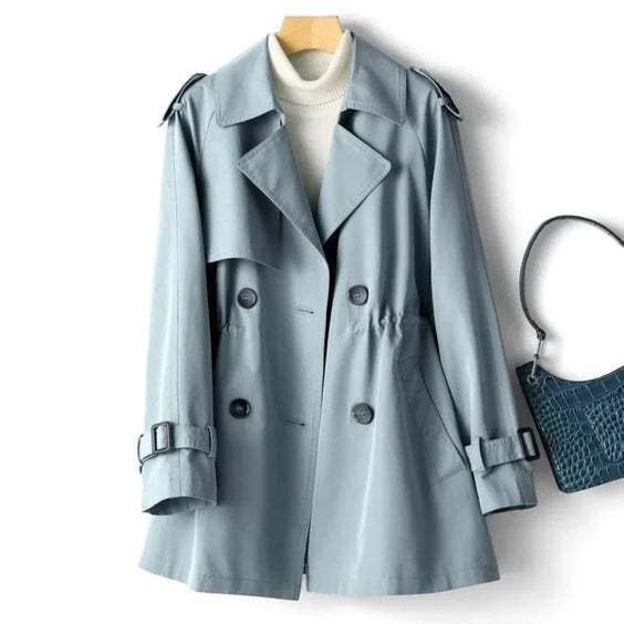 Zenvorin™ Elegante Trenchcoat met dubbele knoop