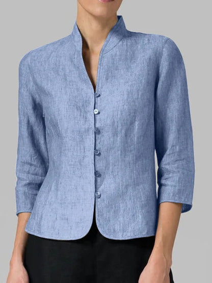 Carmencita | Elegante en comfortabele damesblouse met hoge kraag