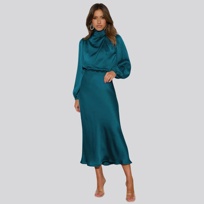 Nika | Satijnen midi-jurk dames