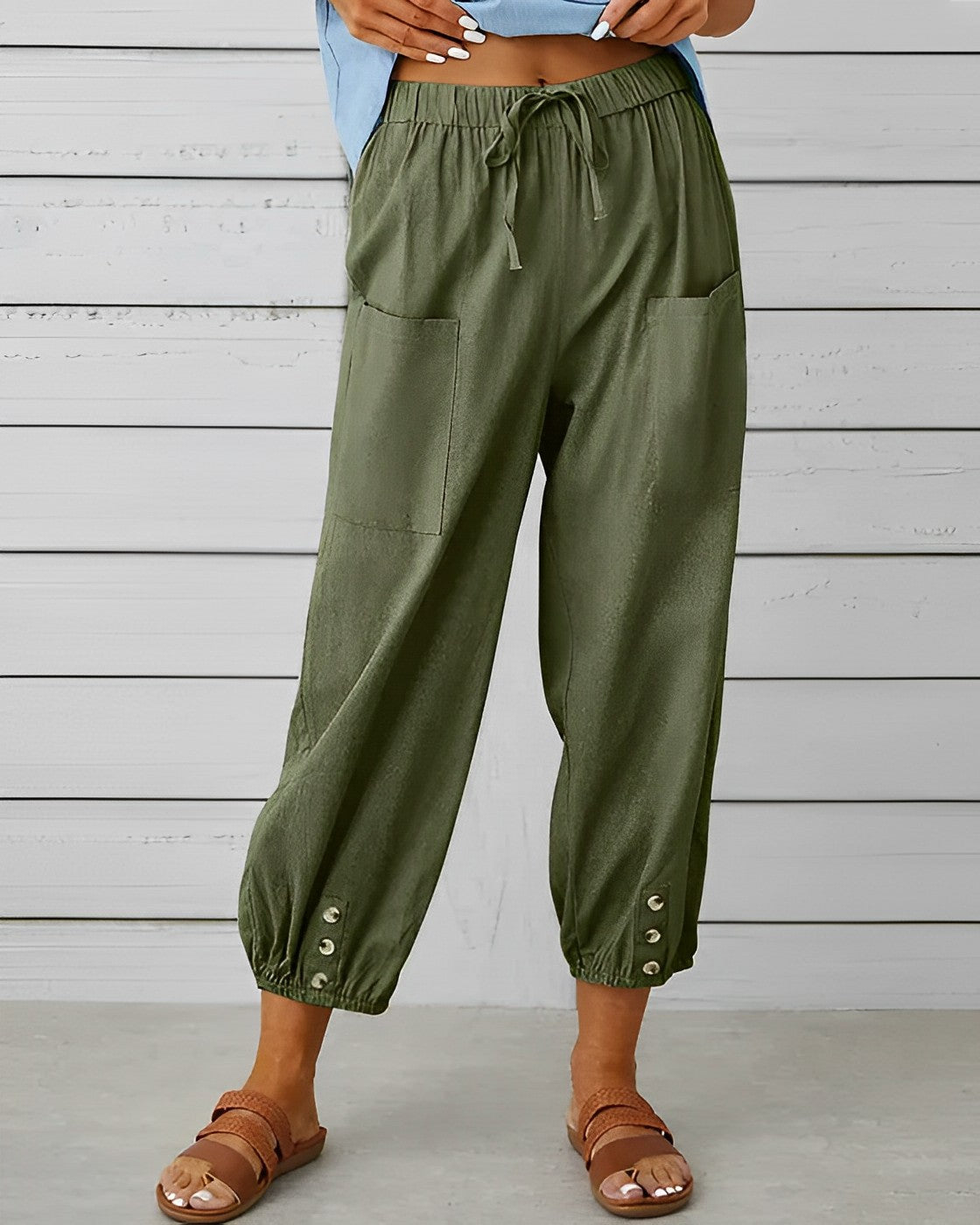 Wijde broek met hoge taille