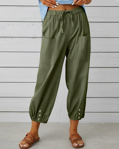 Wijde broek met hoge taille