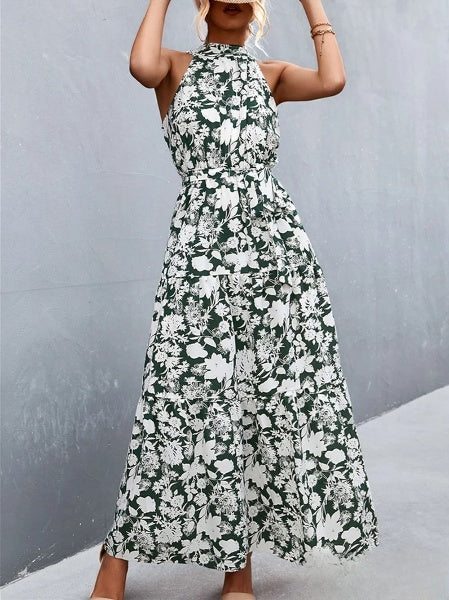 Best verkochte jumpsuit met spaghettibandjes en halflange halslijn met golvende stippenprint