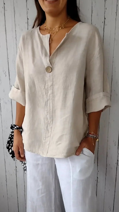 Shaila Blouse | Losse Linnen Blouse
