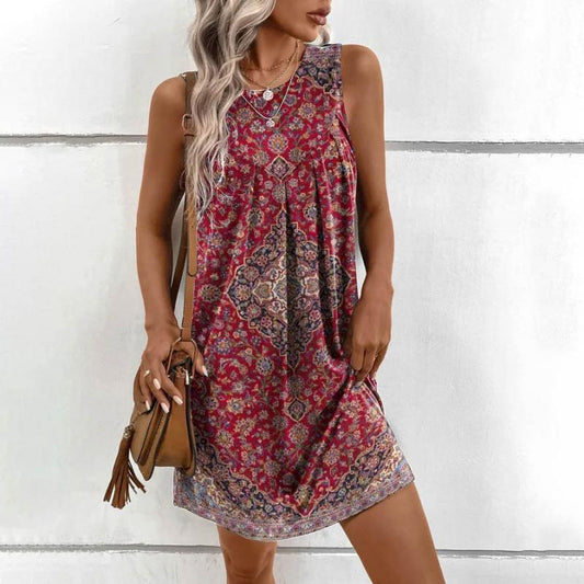 Brianna™- Comfortabele mouwloze etnische jurk