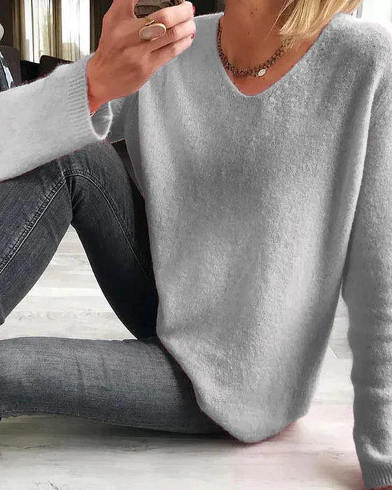 Mia | Dames trui met lange mouwen – Eenvoudig, chic en comfortabel