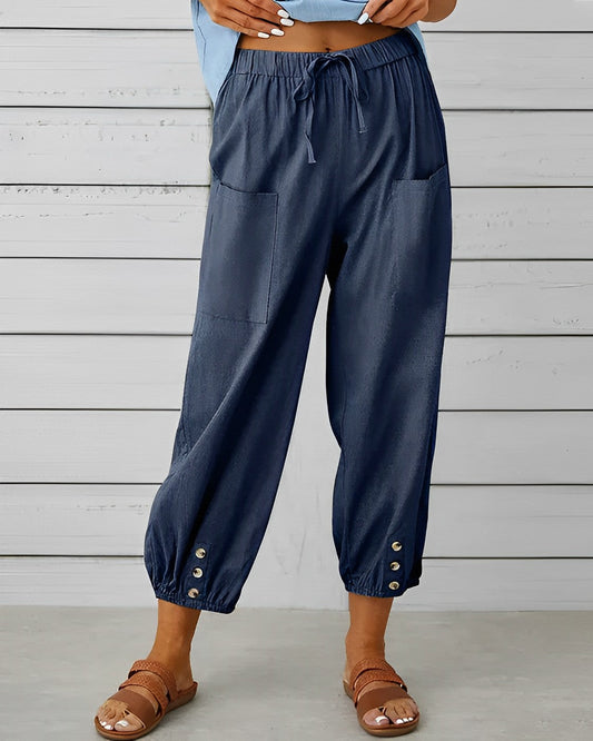 Wijde broek met hoge taille