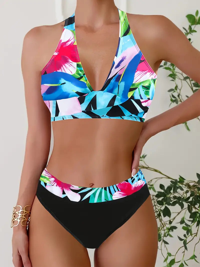 Stijlvolle Halter Kruis Bikini