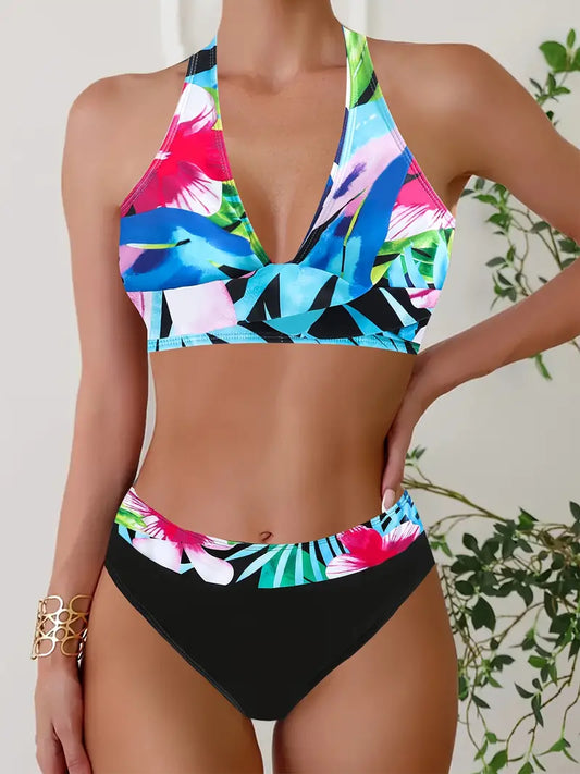 Stijlvolle Halter Kruis Bikini